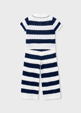 Crochet Outfit Set - Navy Stripe