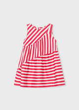 Sleeveless Striped Dress - Persimmon