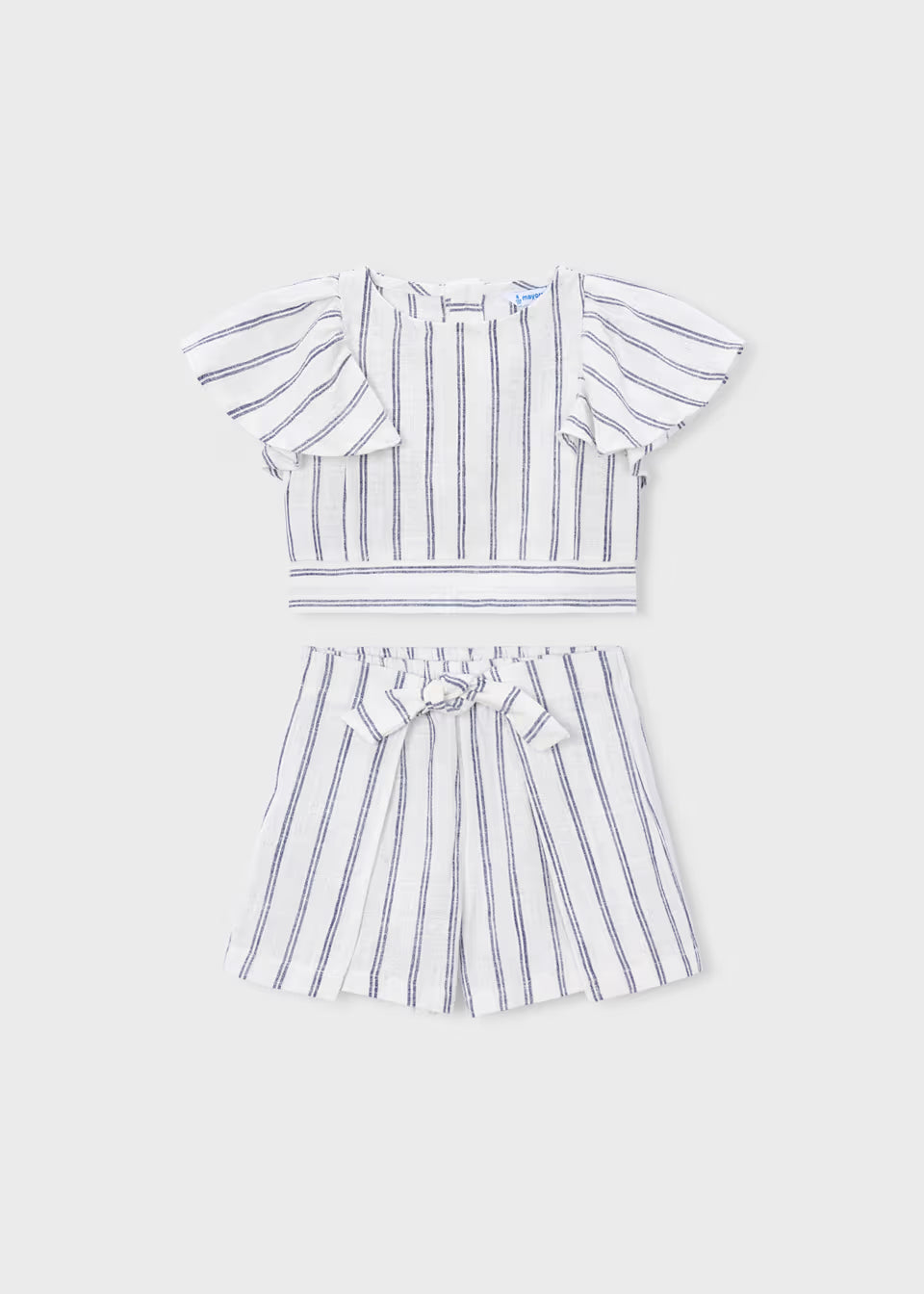 Striped Shorts Set - Porcelain