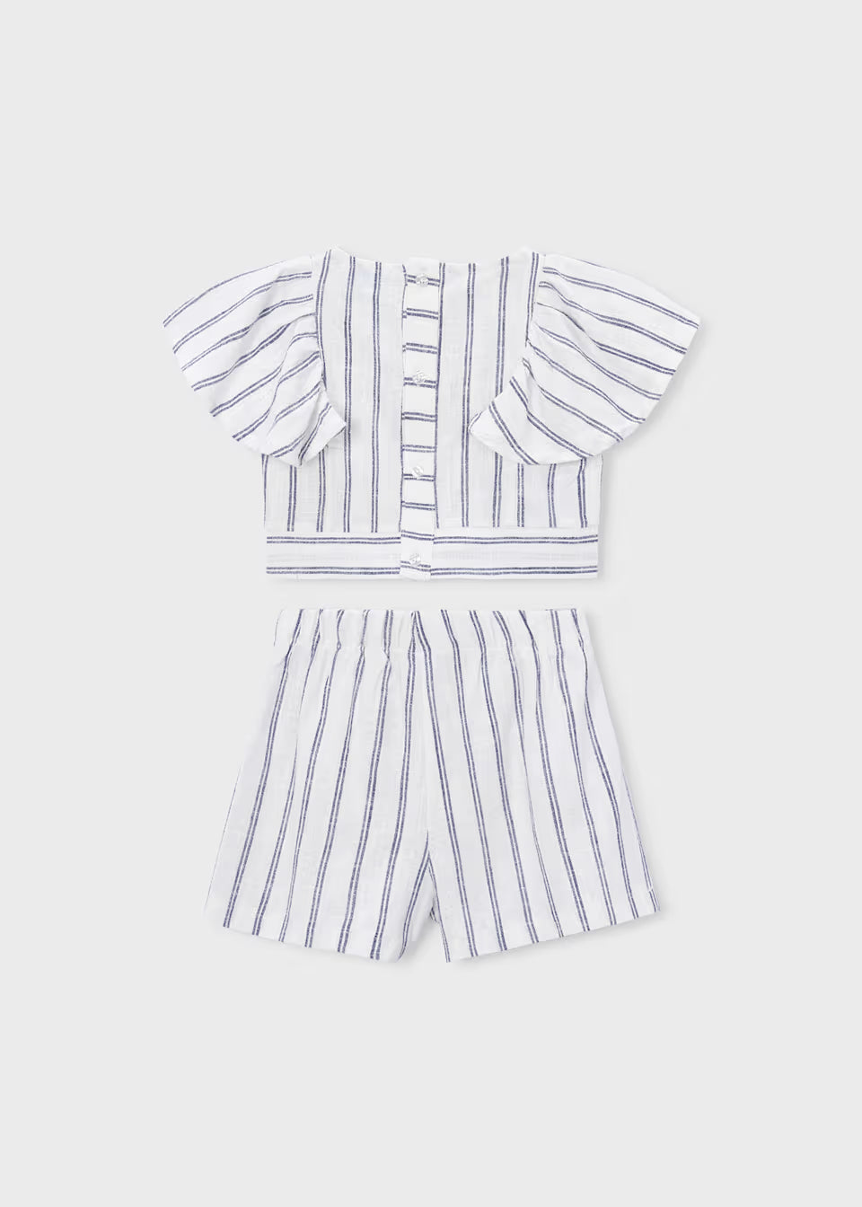 Striped Shorts Set - Porcelain