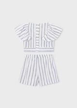 Striped Shorts Set - Porcelain