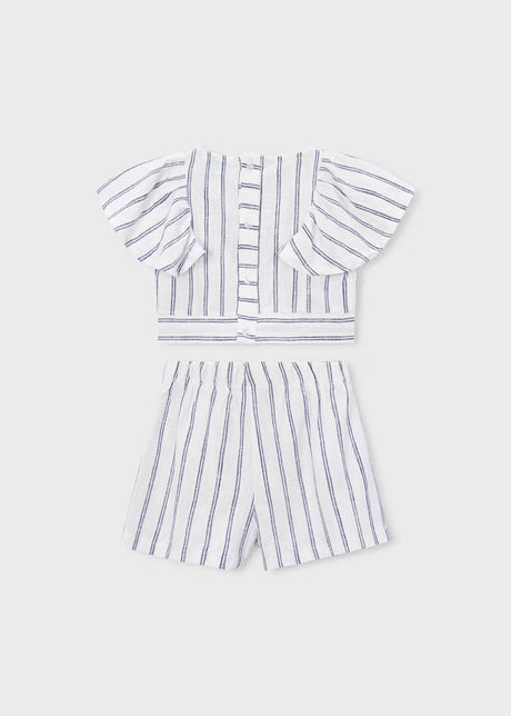 Striped Shorts Set - Porcelain
