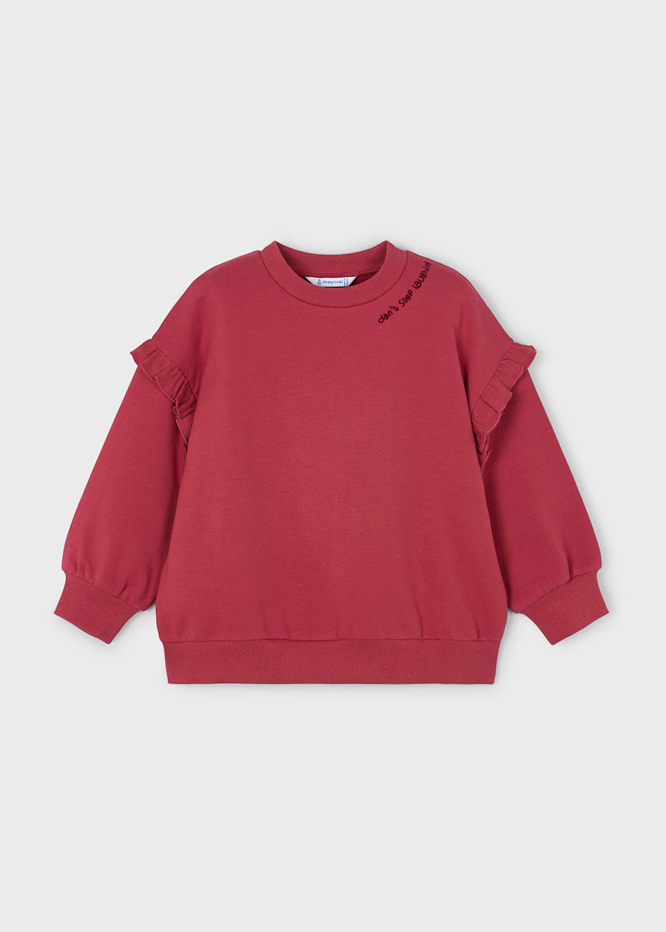 Graphic Ruffle Pullover - Cool Cats