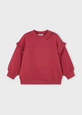 Graphic Ruffle Pullover - Cool Cats