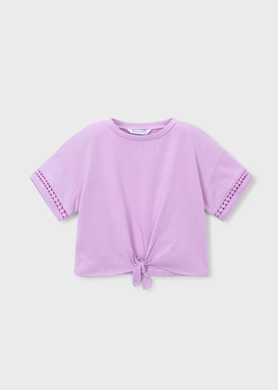 Tie Front Tee - Lilac