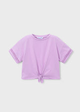 Tie Front Tee - Lilac