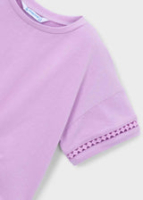 Tie Front Tee - Lilac