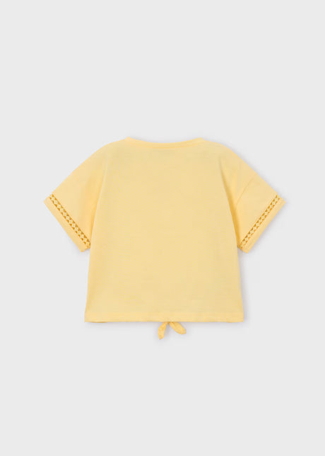 Tie Front Tee - Vanilla