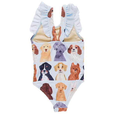 Pink Chicken Liv Swimsuit - Light Blue Watercolor Dogs