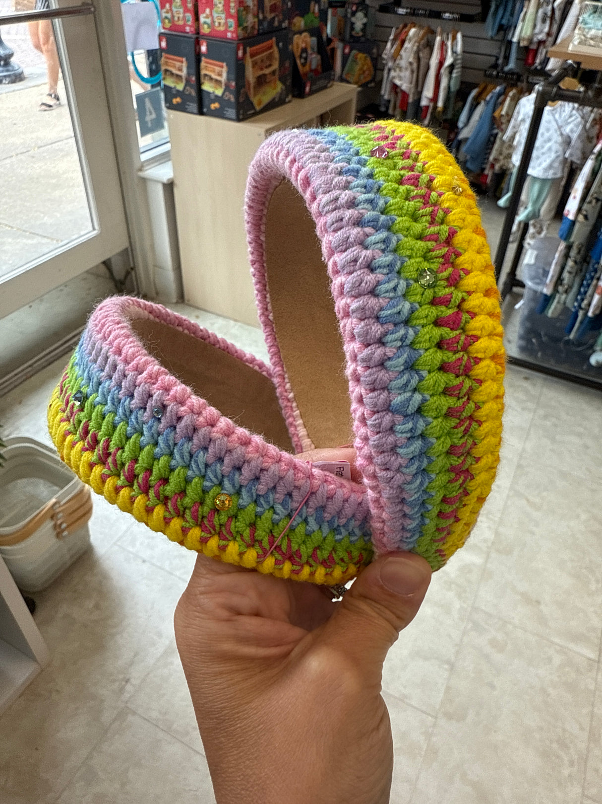 Flat Jeweled Crochet Headband