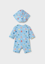 One Piece Rashguard and Hat - Boat