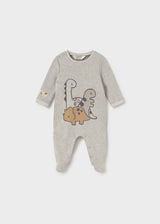 Knit Snap Footie - Dino