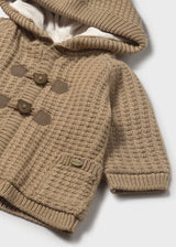Fleece Lined Cardigan - Toffee
