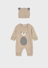 Zip Romper and Hat - Oat