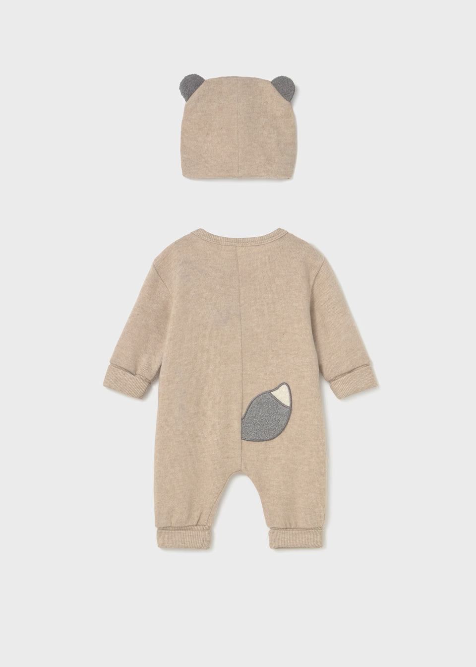 Zip Romper and Hat - Oat