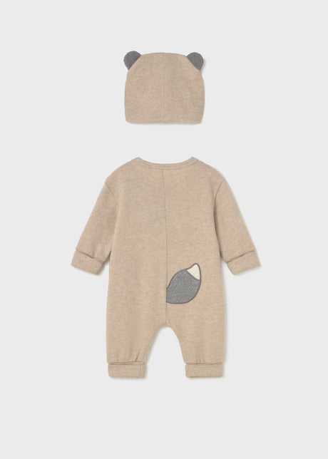 Zip Romper and Hat - Oat