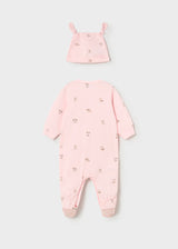 Footie and Hat - Pink Pups