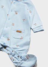 Footie and Hat - Blue Pups