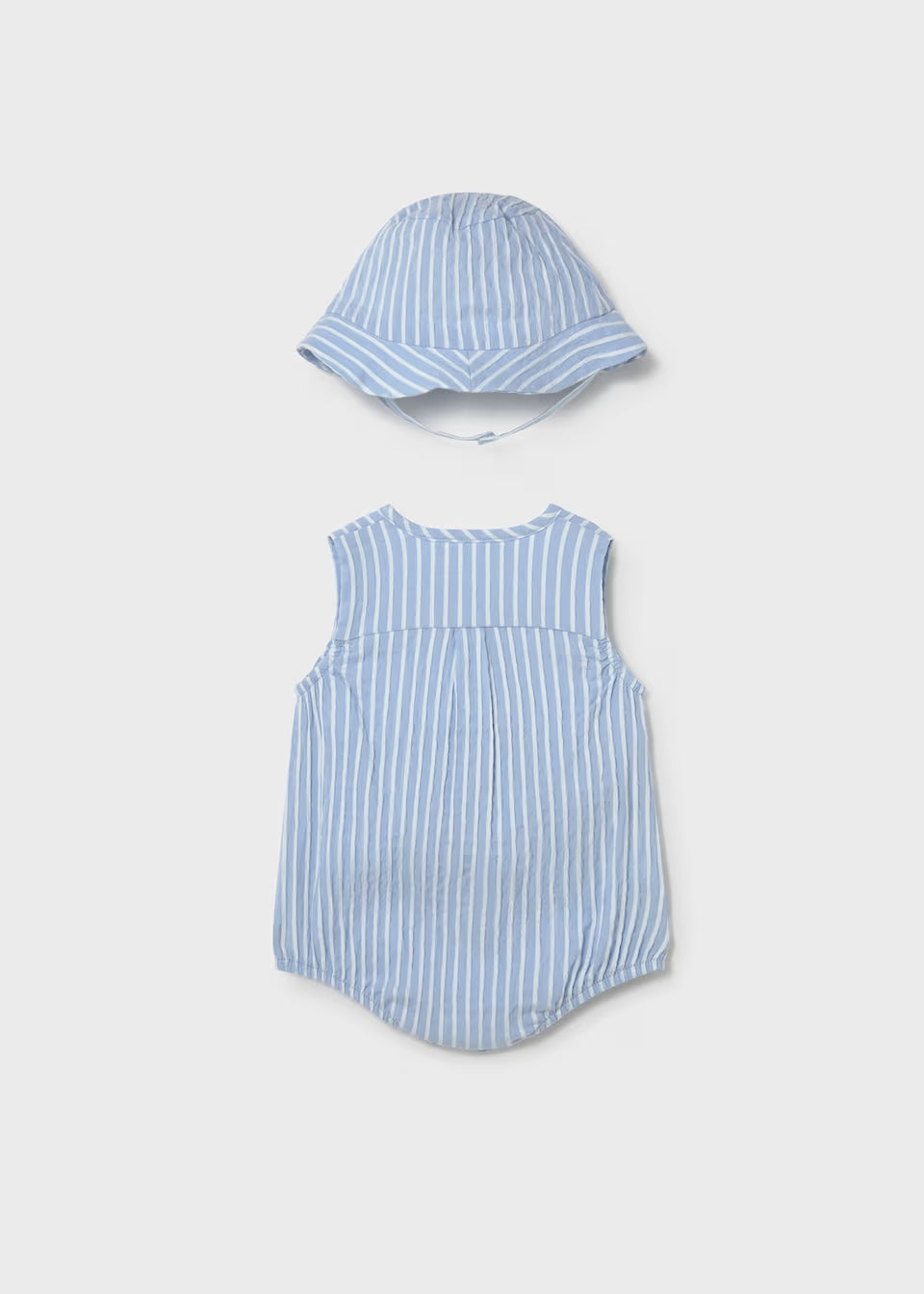 Tank Romper and Hat - Sky