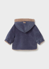 Reversible Sherpa Lined Zip Up - Indigo