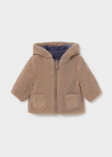 Reversible Sherpa Lined Zip Up - Indigo