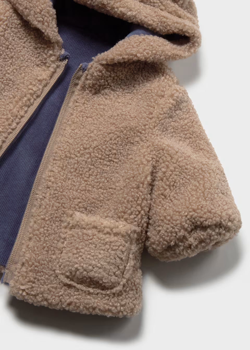 Reversible Sherpa Lined Zip Up - Indigo