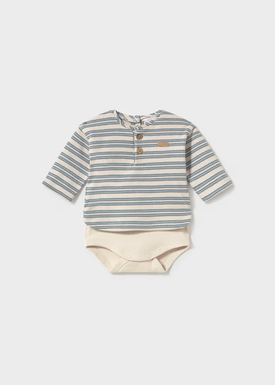 Henley Bodysuit - Ocean Stripe
