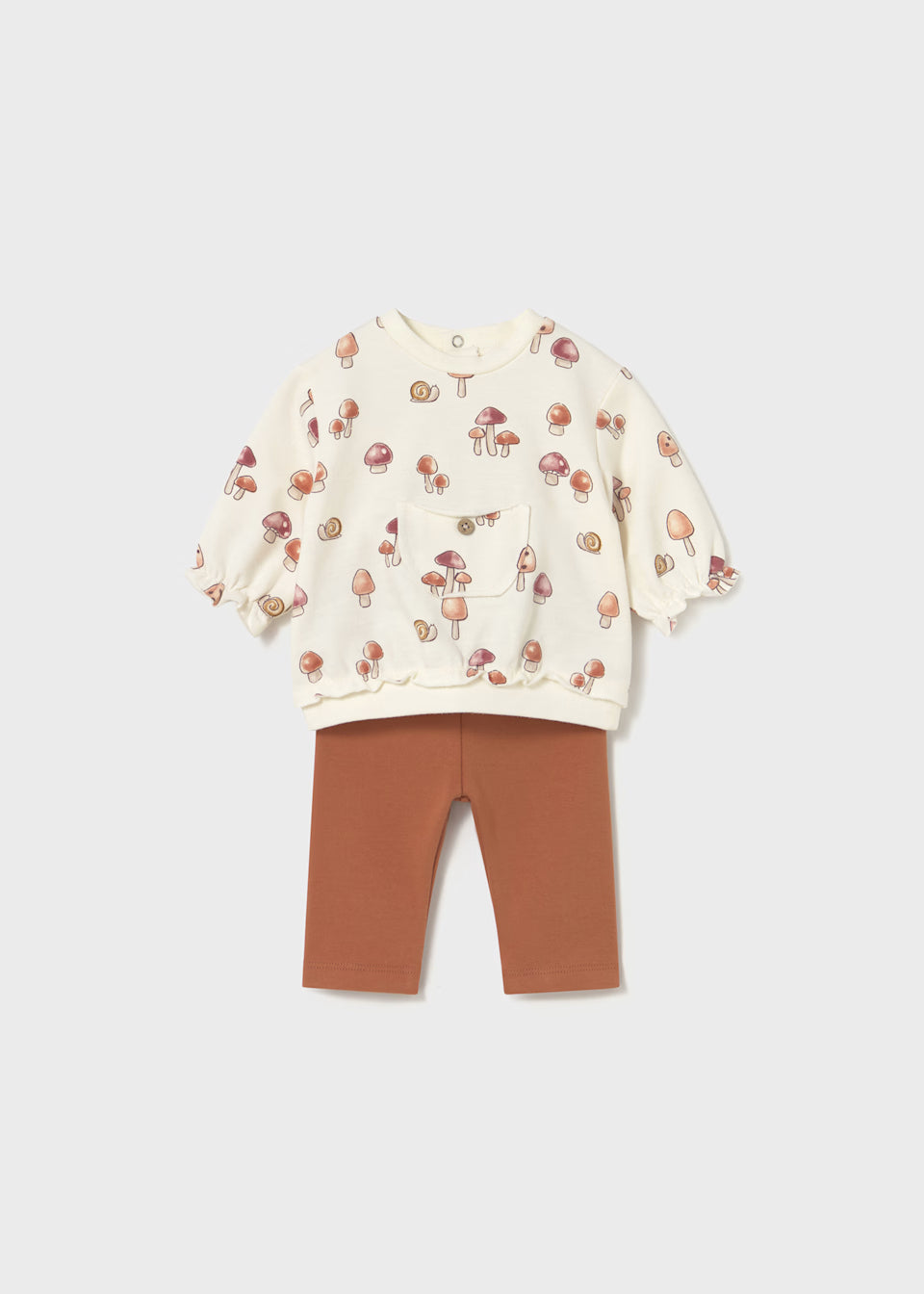 Pocket Pullover and Leggings - Mushrooms