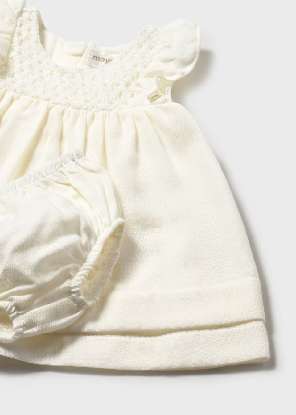 Crochet Detail Dress - Ceramic