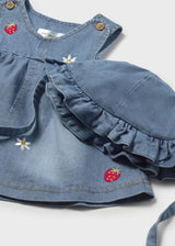 Embroidered Dress and Hat - Denim