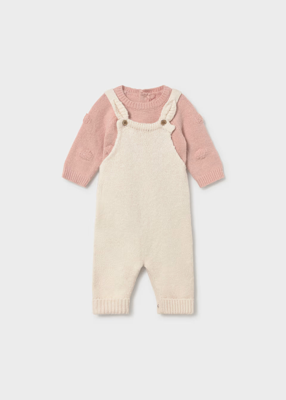Knit Overall Outfit - Rose