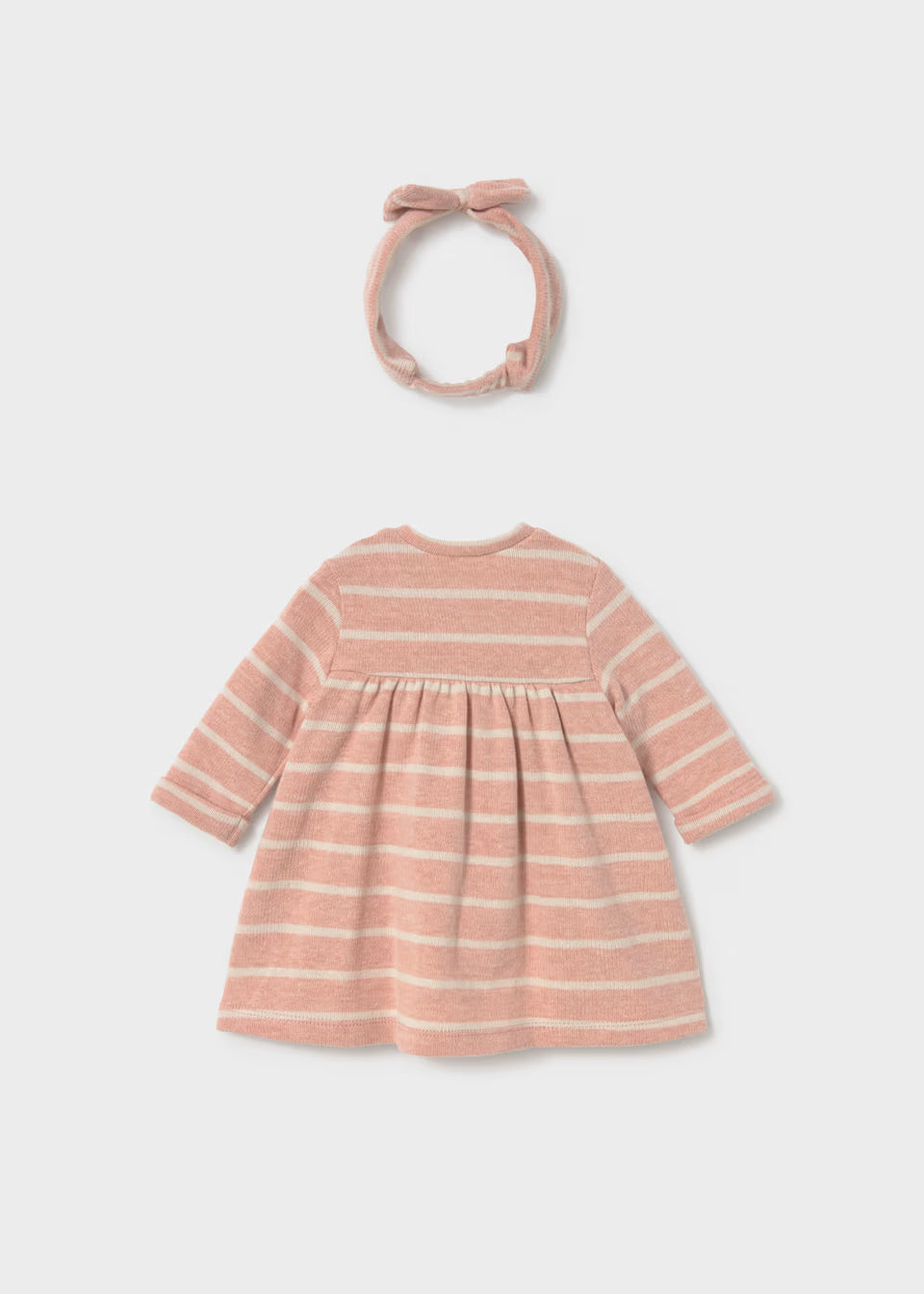 Soft Knit Dress and Headband - Rose Stripe