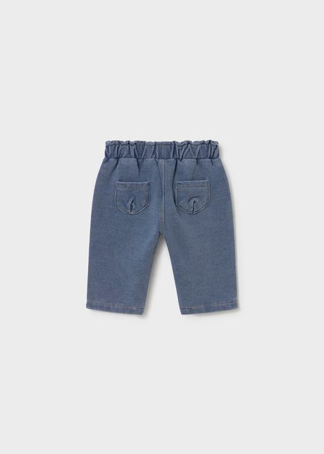 Tied Pull On Jeans - Medium Wash
