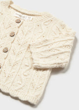 Textured Knit Cardigan - Ceramic