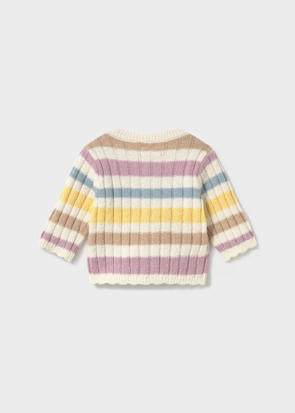 Knit Striped Cardigan - Violet