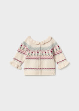 Knit Ruffle Cardigan - Tulips