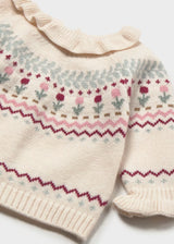 Knit Ruffle Cardigan - Tulips