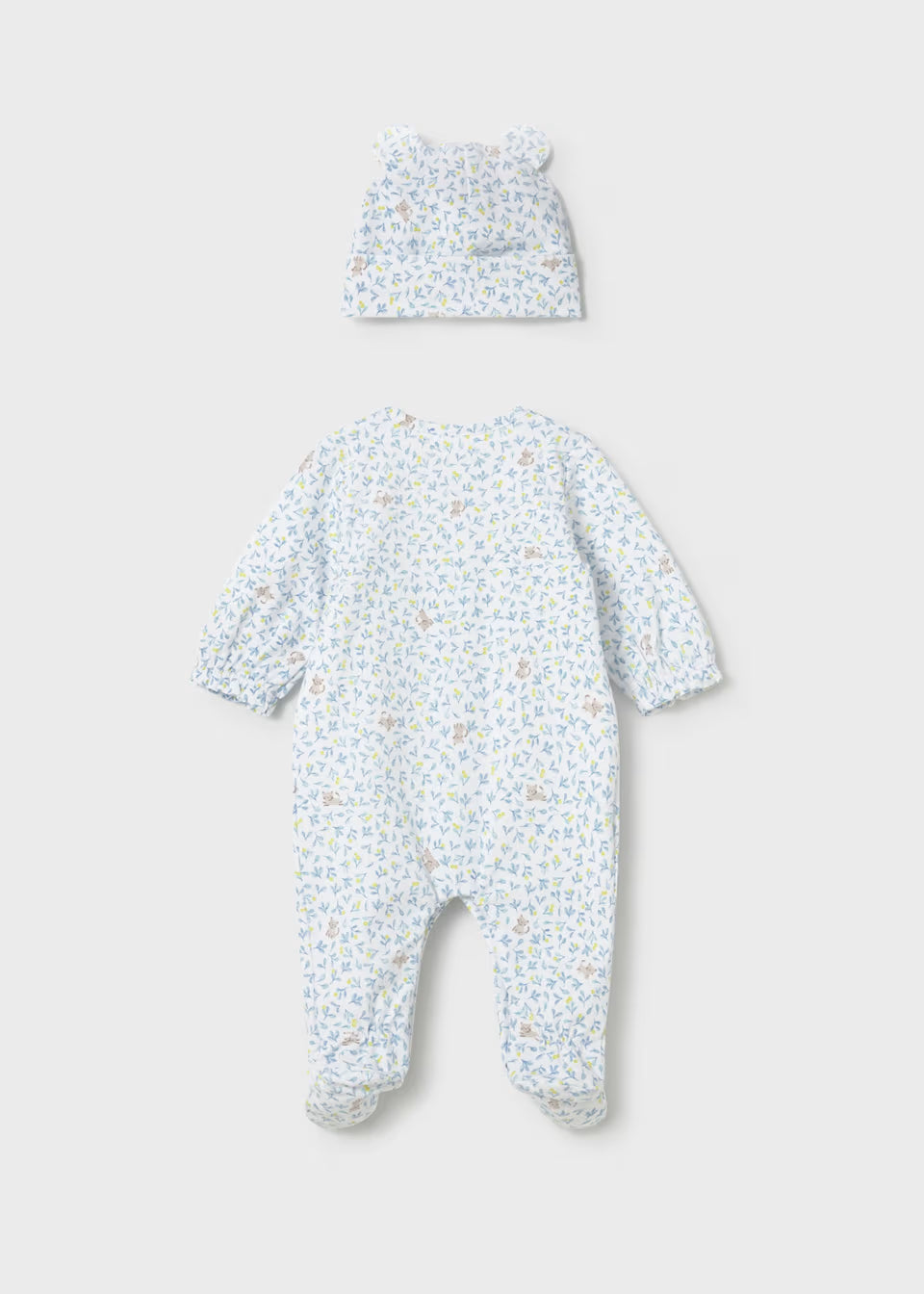 Snap Footie and Hat - Lagoon Kitty