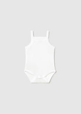 Pointelle Tank Bodysuit - White