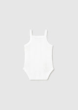 Pointelle Tank Bodysuit - White