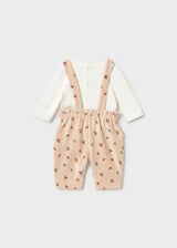 Soft Cord Overall Outfit - Oat Floral