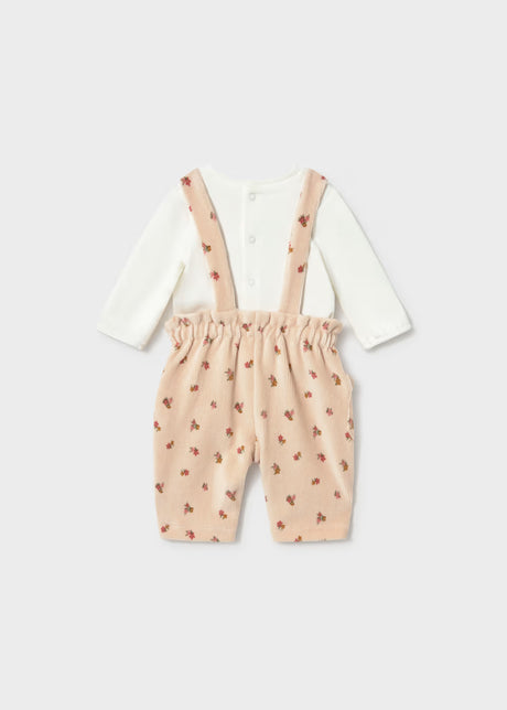 Soft Cord Overall Outfit - Oat Floral