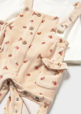 Soft Cord Overall Outfit - Oat Floral