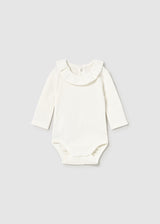 Ruffle Collar Bodysuit - Natural