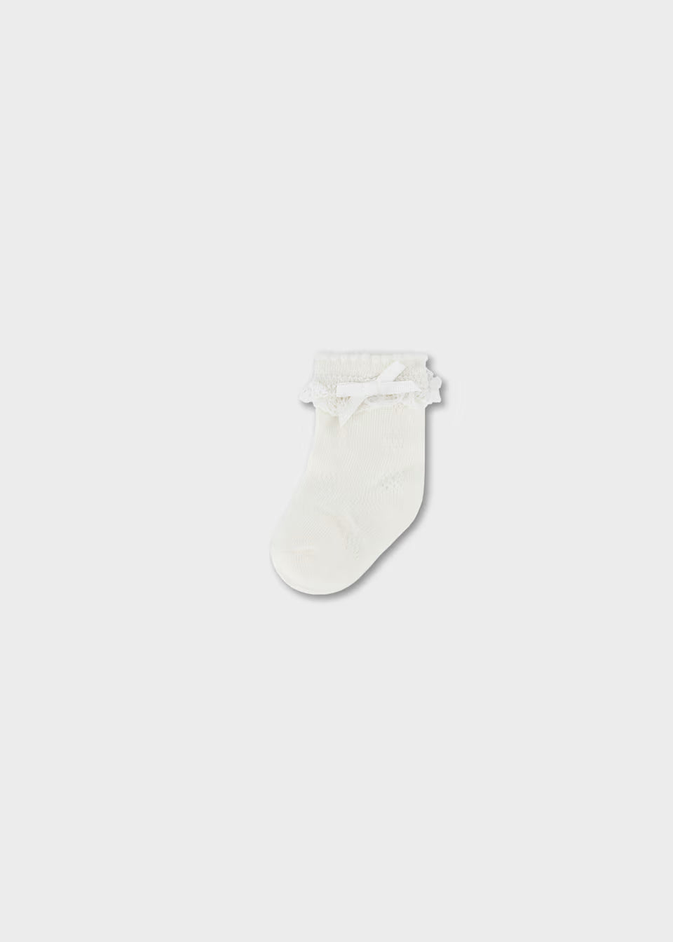 Lace Trim Socks - Natural