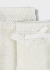 Lace Trim Socks - Natural