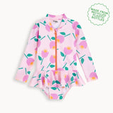 Rimini Long Sleeve Swimsuit - Tulip Sunset