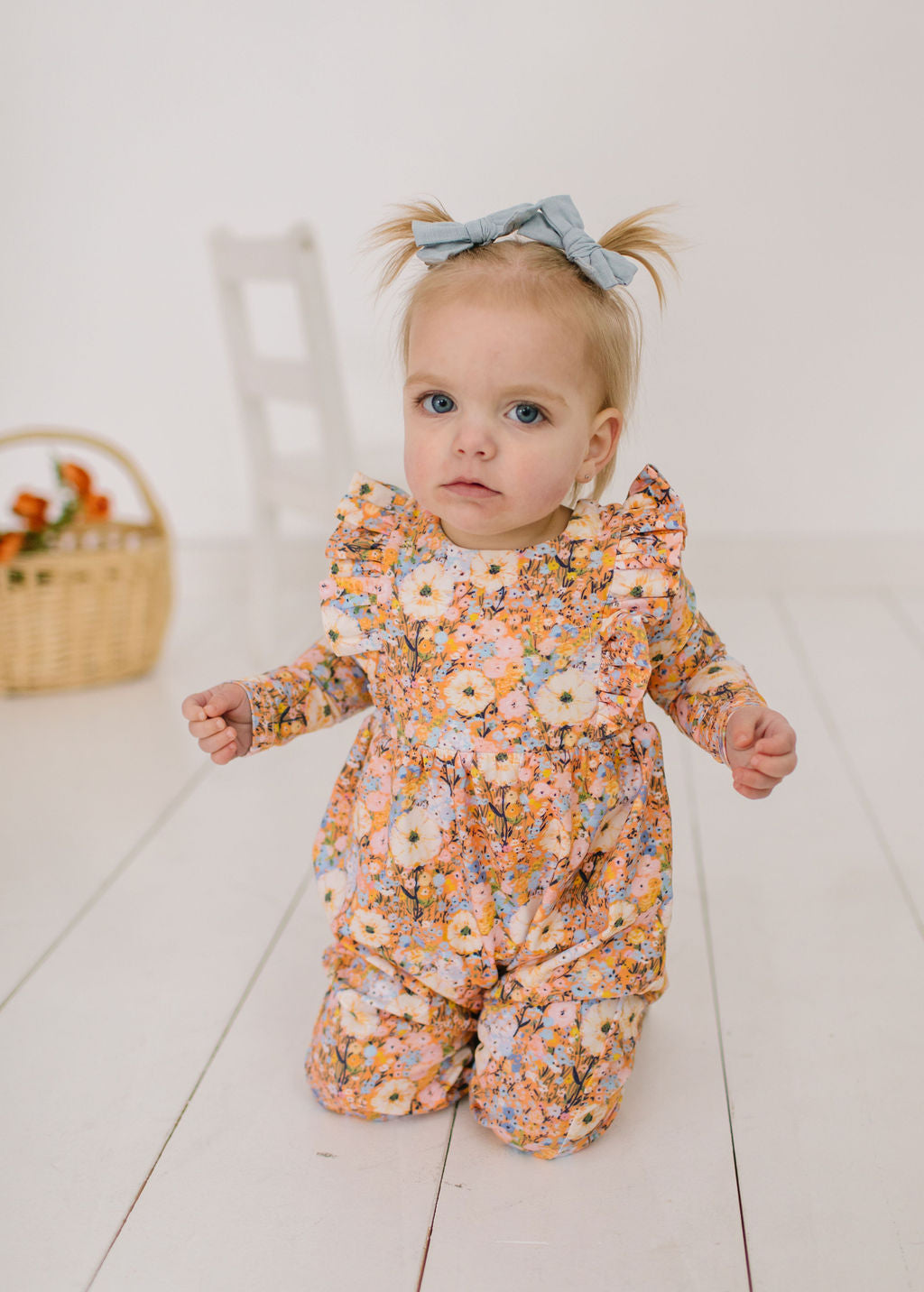 Mabel Romper - Pumpkin Bouquet