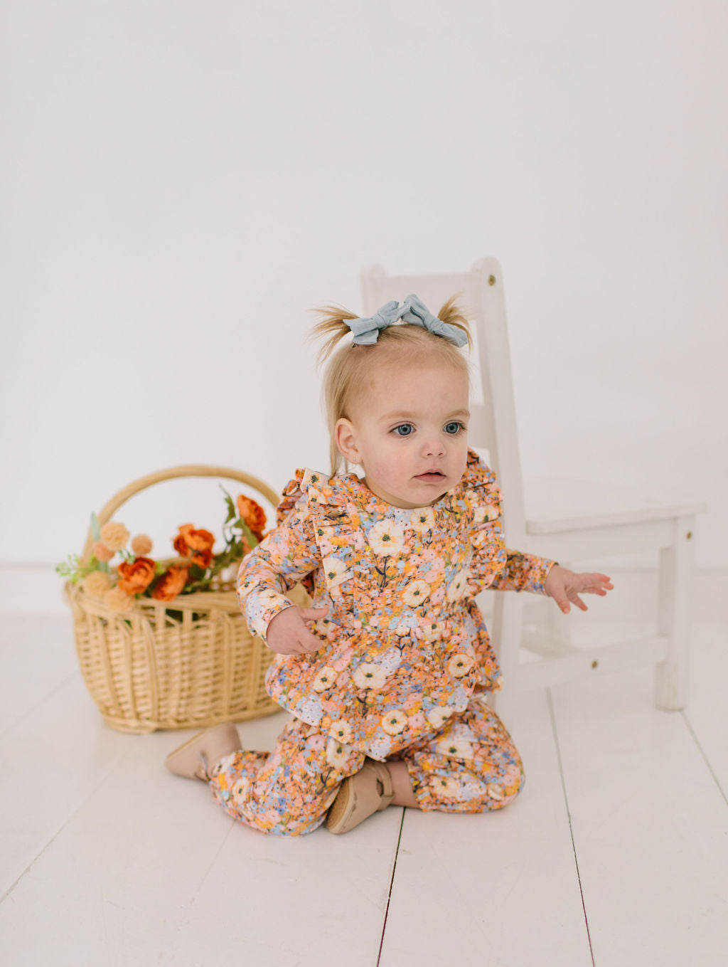 Mabel Romper - Pumpkin Bouquet