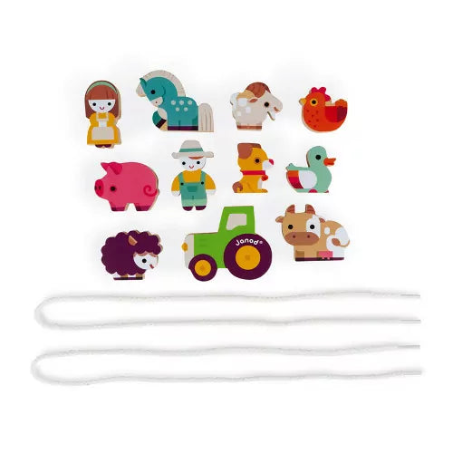 Stringable Lacing Beads - Farm
